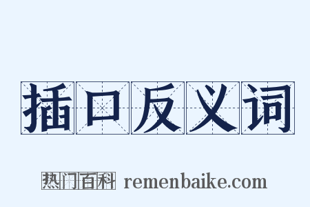 插口反义词是什么意思的图片